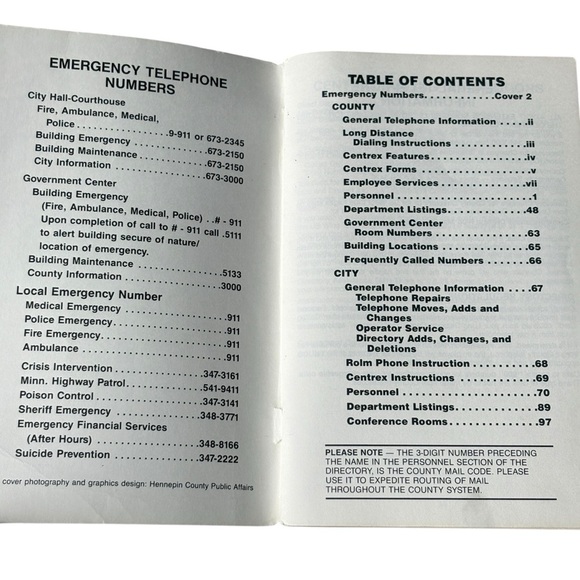 1990 Telephone Book Hennepin County & City of Minneapolis - Picture 2 of 5